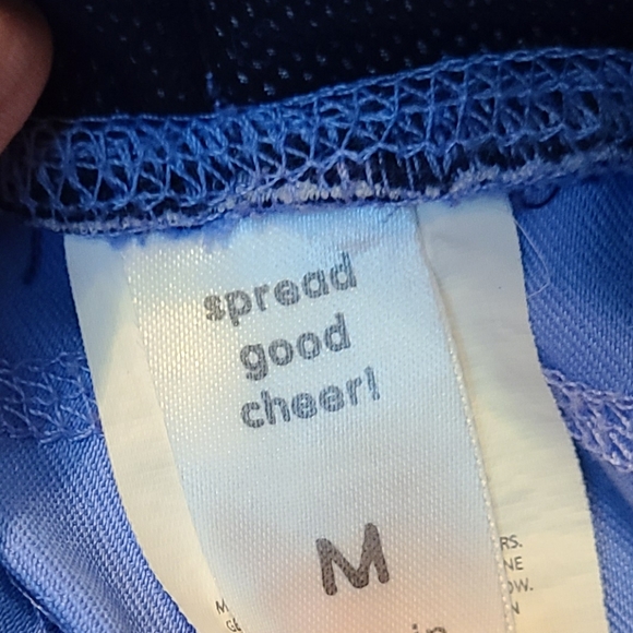 Spread Good Cheer Woman's Scrub Drawstring Pants, Size: Medium Color: Bl… - Picture 5 of 16